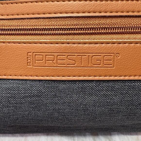 CRG Prestige 2-in-1 Garment Bag Dark Gray Tan Brown Travel Casual Bag NEW NWT - Picture 3 of 14